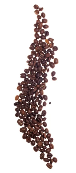 Coffe beans over white background — Stock Photo, Image