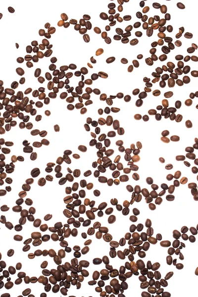 Coffe beans over white background — Stock Photo, Image