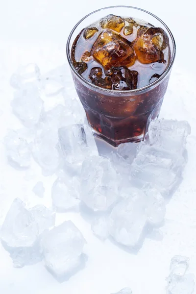 Glass of fresh coke — Stock Photo, Image