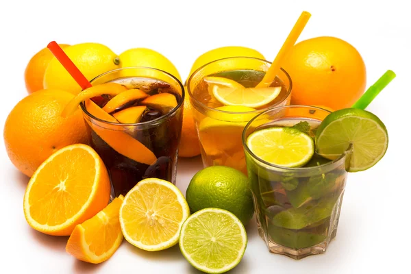 Cocktails with different citrus fruits — Stock Photo, Image