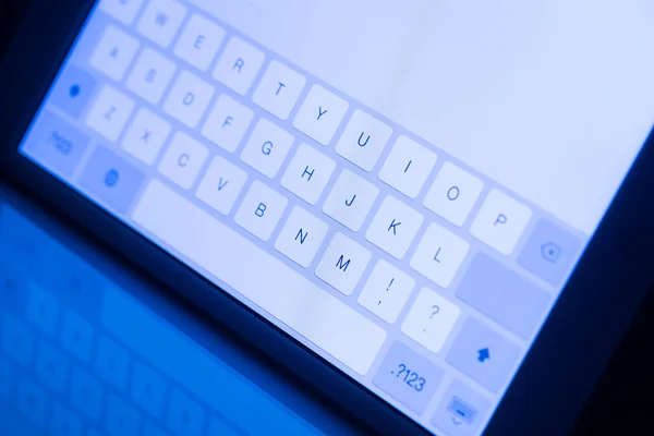 Tablet-PC-Tastatur — Stockfoto