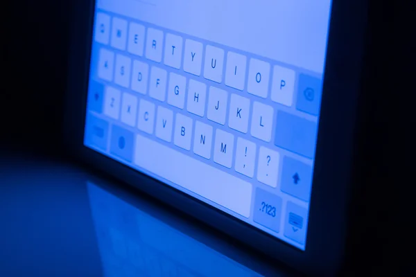 Tablet pc teclado — Fotografia de Stock