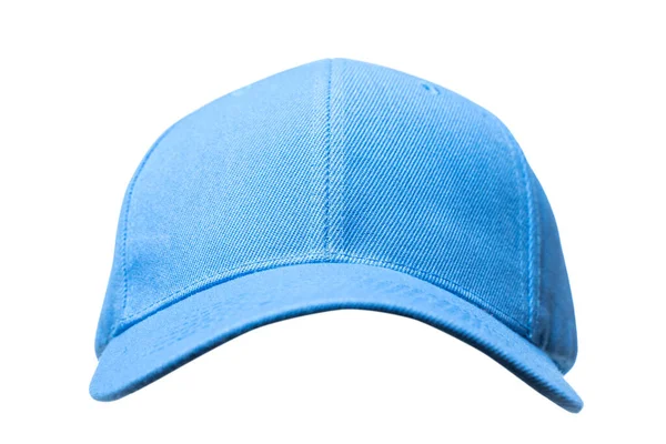 Casquette Baseball Bleue Isolée Sur Fond Blanc — Photo