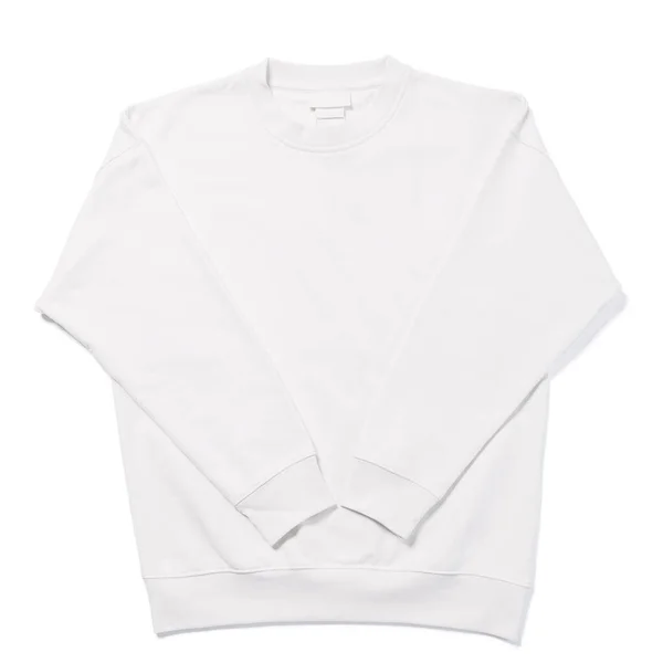 Camisola Branca Branco Isolada Fundo Branco — Fotografia de Stock