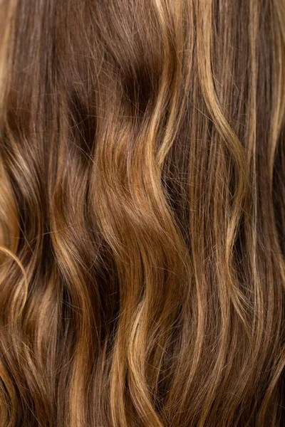 Sağlıklı Kıvırcık Saçların Yakın Çekimi Saç Bakımı Boyama Stil Kavramları — Stok fotoğraf