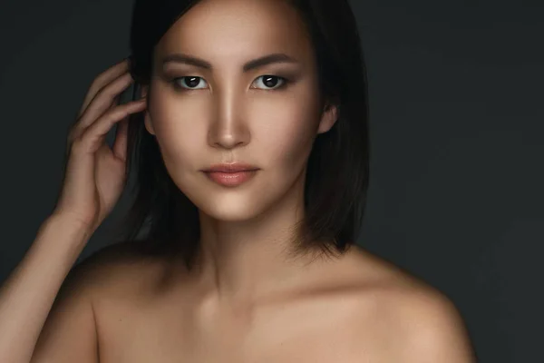 Cuidado Piel Spa Retrato Joven Hermosa Mujer Asiática Sobre Fondo —  Fotos de Stock