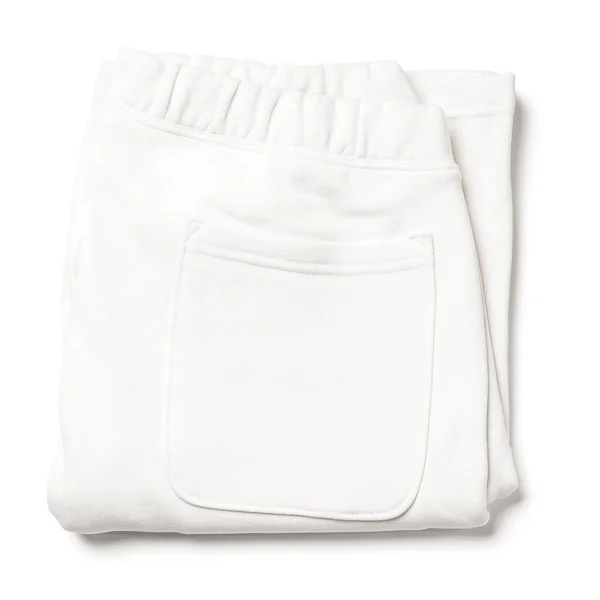 White Sweatshorts Isolated White Background — Stock Photo, Image