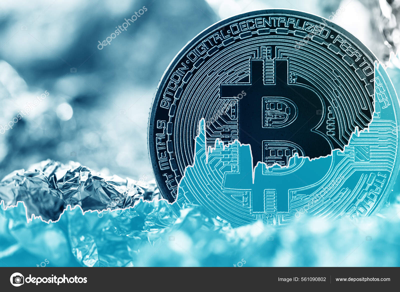 Antecedentes Con Bitcoin Gráfico Precios Creciente — Foto de stock  #561090802 © AY_PHOTO