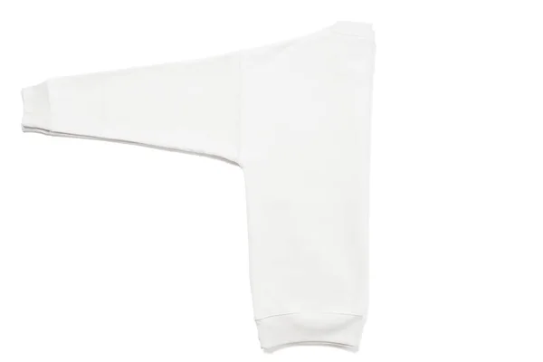 Folded White Sweatshirt Isolated White Background — Stock Photo, Image