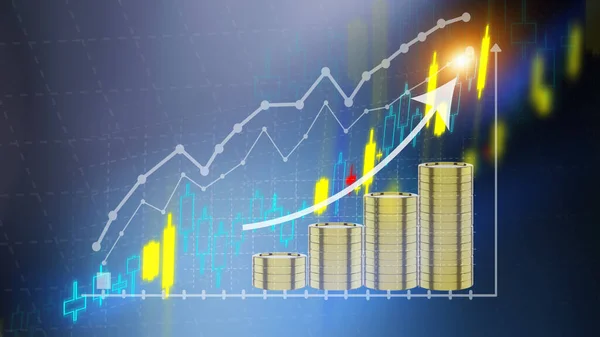 borsa yatırım arkaplanının grafik grafiği.