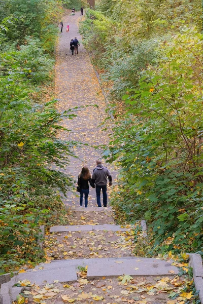 Walk Stairs Autumn Park View — Photo