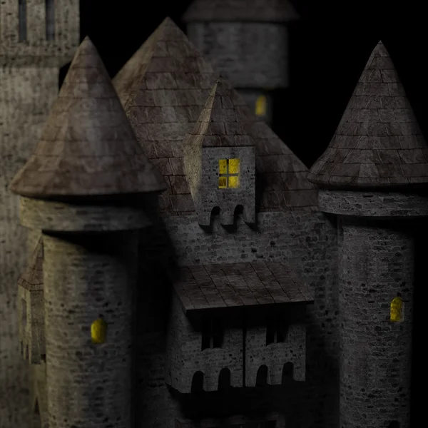 Dark Castle at Night — Stock Photo, Image