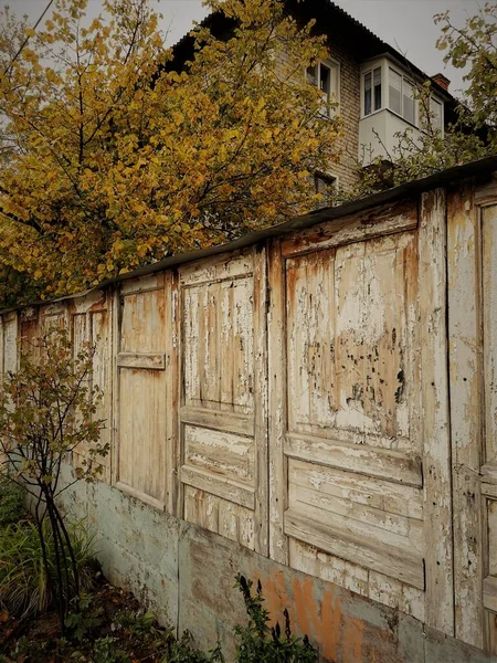 Fence Old Doors House — Stock Photo, Image