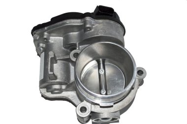 Arabanın gaz vanasının üst görüntüsü. Beyaz arkaplanda izole et.