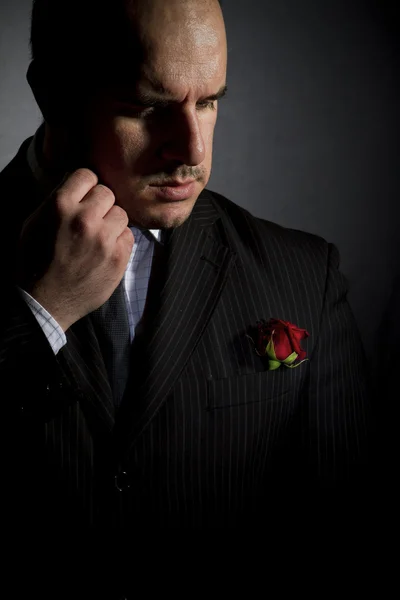 Portrait of man, godfather-like character. — Stock Photo, Image