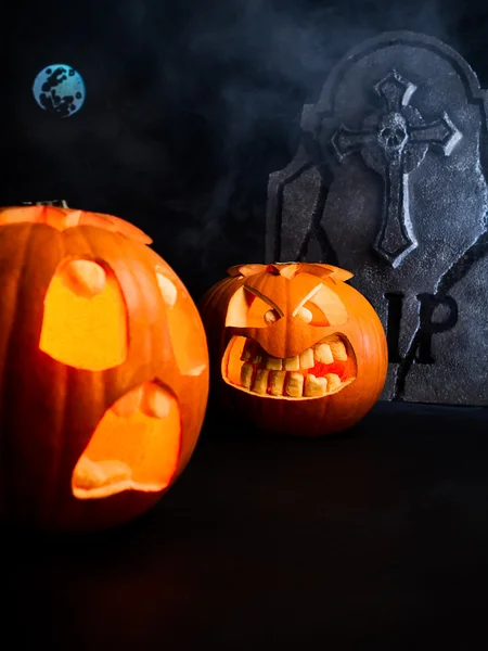 Halloween pompoenen — Stockfoto