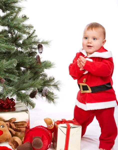 Santa babyjongen — Stockfoto