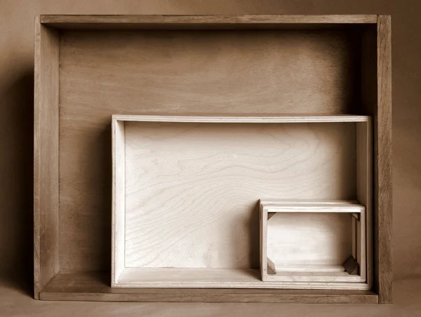 Drewniane pudełka — Zdjęcie stockowe