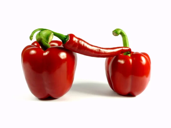 Червоний перець і перець чилі — стокове фото