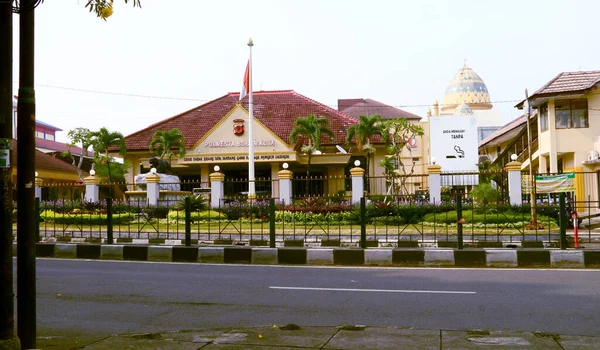 2022年3月18日インドネシア ボゴール市 ジャラン カプテン ムスリムハットのボゴール市リゾート警察 — ストック写真