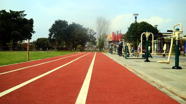 Bogor Indonésia Março 2022 Jogging Track Alun Alun Bogor West — Fotografia de Stock