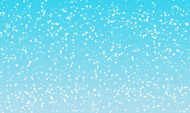 Kar zemini. Mavi gökyüzünde kar taneleri. Noel arkaplanı. Yağan kar.