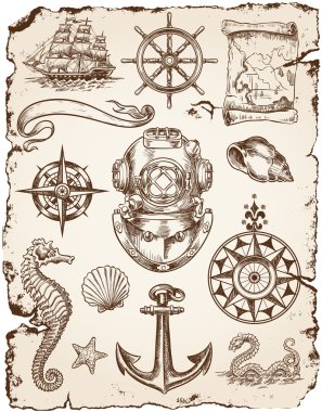 Nautical Vector Illustration Set clipart
