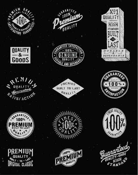 Labels vintage — Vettoriale Stock