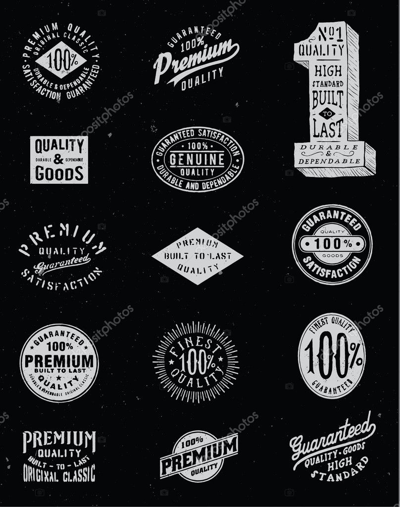 Vintage Labels Vector Set