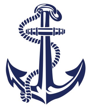 Anchor stencil vector clipart