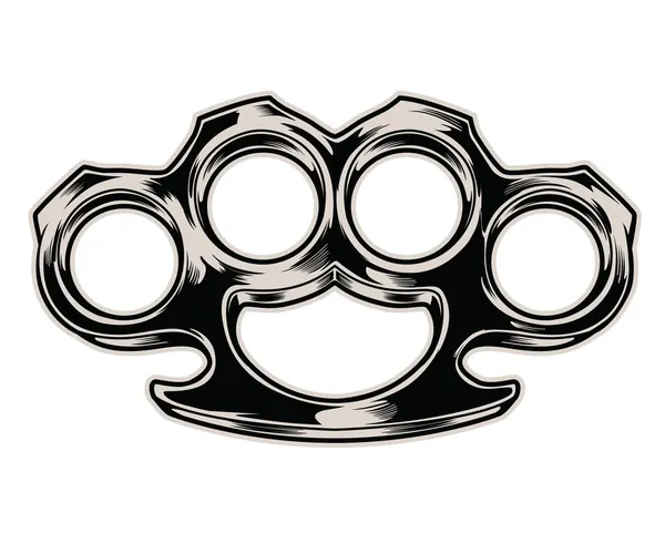 Brass knuckles vectorillustratie — Stockvector