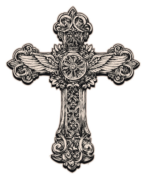 Detailed cross illustration