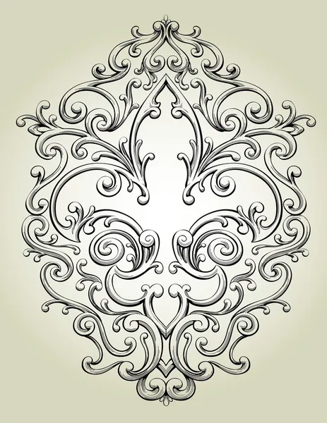 Fleur de Lis Frame — Stock Vector