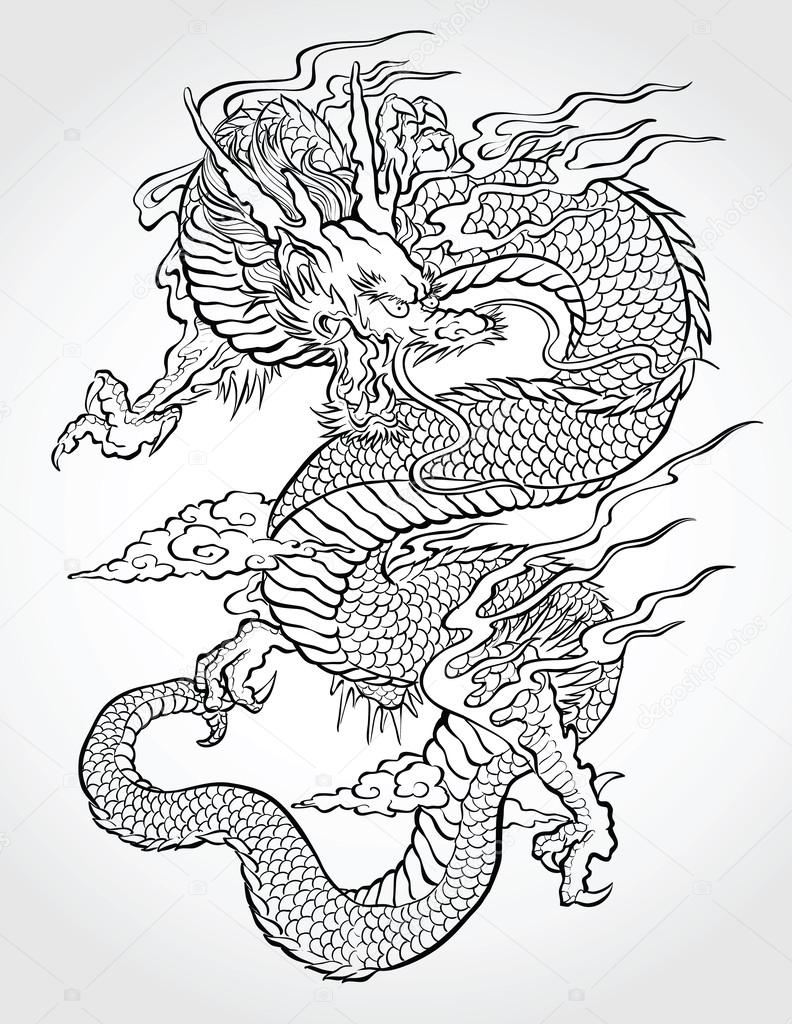 Dragon Tattoo Illustration Stock Illustration by ©m.j.h1nkle #28960259