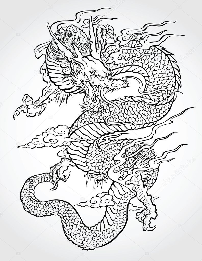 Dragon Tattoo Illustration