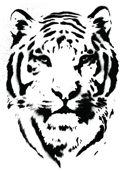 Tygrys szablon wektor — Wektor stockowy