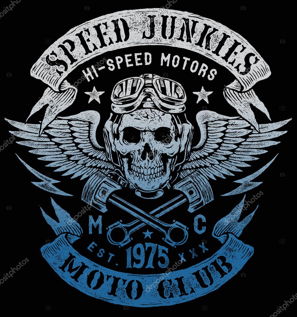 Speed Junkies Motorcycle Vintage Design Speed Junkies Motorcycle Vintage Design