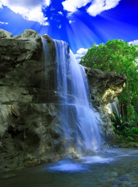 Magical waterfall clipart
