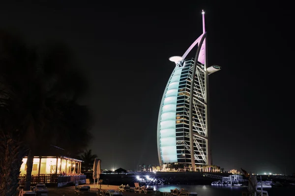 Burj al Arab w nocy — Zdjęcie stockowe