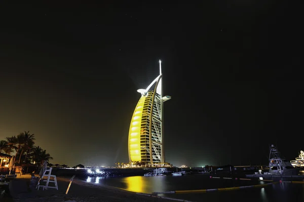 Burj al Arab w nocy — Zdjęcie stockowe