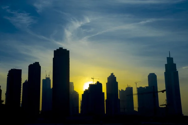Закат в Дубае — стоковое фото