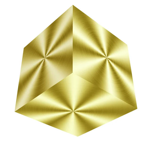 Golden cube — Stock Photo, Image