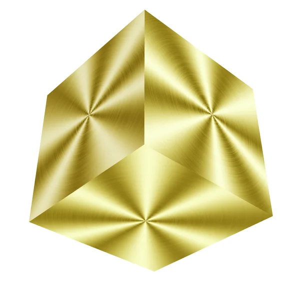 Cubo de oro — Foto de Stock