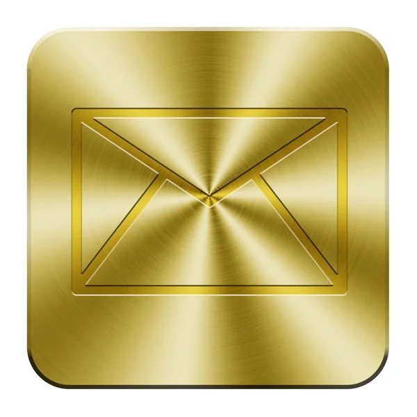 Golden mail button — Stock Photo, Image