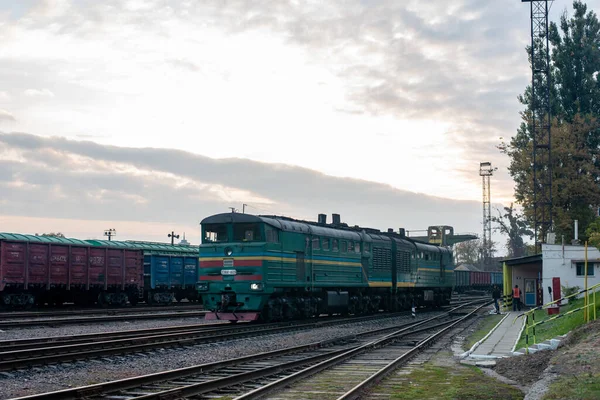 Chernivtsi Ukraine Octobre 2021 Locomotive 2Te10Ut 0029 Dans Ville Chernivtsi — Photo