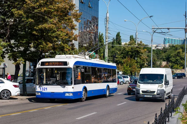 Chisinau Moldova Σεπτεμβρίου 2021 Trolleybus Rtec 62321 Bkm 1321 Ιππασία — Φωτογραφία Αρχείου