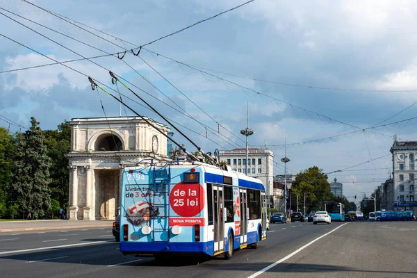 Chisinau Moldova Setembro 2021 Trolleybus Rtec 62321 Bkm 2194 Equitação — Fotografia de Stock
