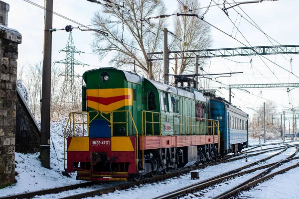 Lviv Ukraine Décembre 2021 Locomotive Chme3 4717 Dans Lviv — Photo
