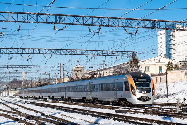 Lviv Ucrânia Dezembro 2021 Comboio Hrcs2 006 Hyundai Lviv — Fotografia de Stock