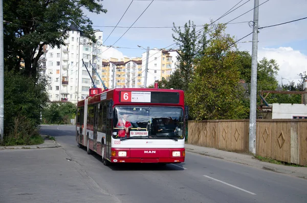 Ivano Frankivsk Ukraine Ekim 2017 Trolleybus Grf Stift Ge204 190 — Stok fotoğraf